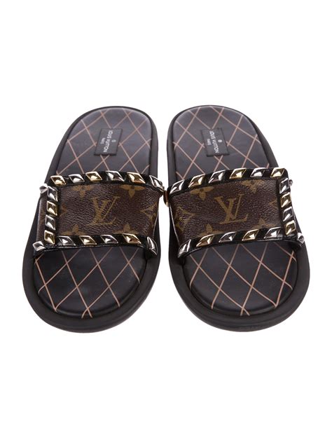 silver louis vuitton slides|Louis Vuitton slides on sale.